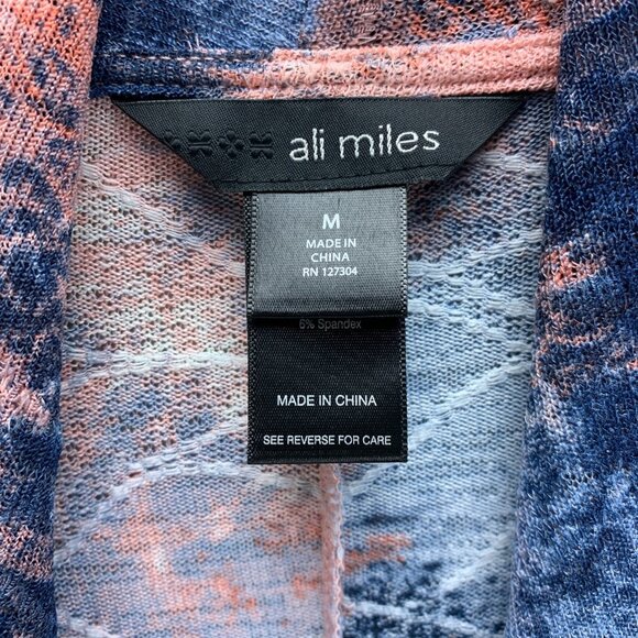 **SOLD**Ali Miles Sweater Womens Medium Open Front Cardigan Lightweight Thin - Picture 14 of 15